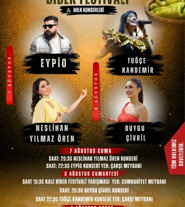 30. Geleneksel KALEDAVAZ BİBER FESTİVALİ & HALK KONSERLERİ ve BOĞA GÜREŞLERİ Başlıyor!